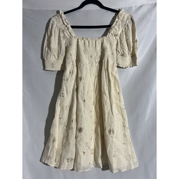 Beach Riot Dress Woman's L Virgo Celestial Babydoll Empire Waist Tie Balletcore - Picture 9 of 9